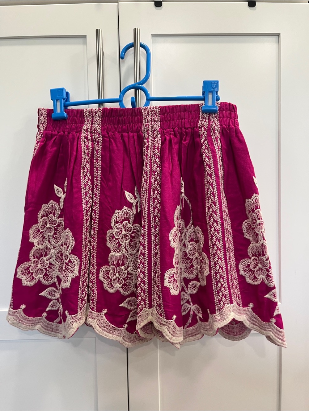 Solitaire Fuchsia Embroidered Skirt